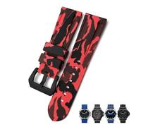 Wtukmo Correa de reloj de goma de 22 mm, 24 mm y 26 mm, para sumergible correa deportiva impermeable y colorida de camuflaje, 26mm, Ágata