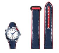 Wtukmo Correa de reloj de goma de nailon de 20 mm y 22 mm para Omega Seamaster Planet OCEAN para hombre, correa de cierre desplegable para reloj de silicona, 22mm, Ágata
