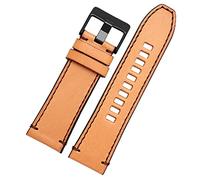 Wtukmo Correa de reloj de piel auténtica para correa de reloj diésel DZ4476/4482 DZ7408 7406 4318, correa de 22, 24, 26, 28 mm, tamaño grande, para hombre (13 marrón negro, 22 mm), 22mm, Ágata