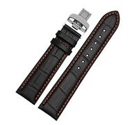 Wtukmo Correa de reloj de piel auténtica para Mido Multifort M005 Series M005930 de 23 mm con hebilla de mariposa de acero inoxidable, 19mm, Ágata