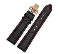 Wtukmo Correa de reloj de piel auténtica para Mido Multifort M005 Series M005930 de 23 mm con hebilla de mariposa de acero inoxidable, 18mm, Ágata
