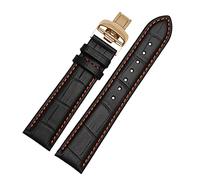 Wtukmo Correa de reloj de piel auténtica para Mido Multifort M005 Series M005930 de 23 mm con hebilla de mariposa de acero inoxidable, 18mm, Ágata