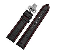 Wtukmo Correa de reloj de piel auténtica para Mido Multifort M005 Series M005930 de 23 mm con hebilla de mariposa de acero inoxidable, 20mm, Ágata