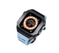 Wtukmo Correa de reloj de silicona para Apple Watch Ultra 8 de 49 mm, kit de modificación de negocios, correa de lujo, para iWatch Series de 49 mm, kit de actualización de reloj, 49mm, Ágata
