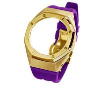 Wtukmo GA2100 GA2110 GAB2100 GM2100 Mod Kit para reloj, bisel transparente y correa de reloj de caucho fluorado con reajuste, talla única, Ágata