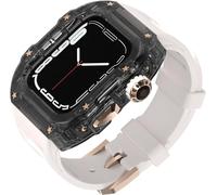 Wtukmo Kit de correa de goma transparente para Apple Watch de 44 mm, 45 mm, correa deportiva transpirable, para iWatch Series 8/7/6/5/4/SE, accesorios de repuesto, 45mm, Ágata