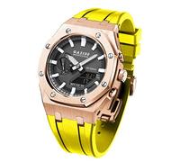Wtukmo Para GA2110SU-9A Caja de reloj de metal de silicona 316 de acero inoxidable modificado, kit de accesorios, talla única, Ágata