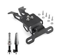 WTXXGQ Fender Eliminator para FJ09 MT09 para Tracer 900GT 9GT 7GT 700GT 2015-2024 Soporte De Montaje para Matrícula De Motocicleta Soporte Matricula Moto(Light and Holder BK)