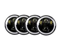 WTXXGQ Juego Faros Delanteros para Buick para Centurion para Electra para Invicta GS 350 GS 400 GS 455 Faro LED De 5-3/4" con Luces De Giro DRL Faro Principal Delantero(Black-B)