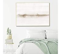 WTYBGDAN Pintura Abstracta de Acuarela Neutra Impresión de Lienzo Cuadro de Arte de Pared Horizontal Póster Minimalista Sala de Estar Dormitorio Decoración para el hogar | 50x70cm / Sin Marco