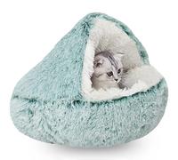 WTZHHK Cama Gato Cueva para Perros Y Gatos con Esponja Acogedora, Parte Inferior Antideslizante para Mascotas Pequeñas Y Medianas (Color: Green, Size: 40CM)