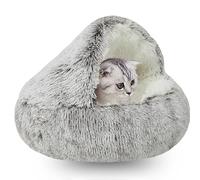 WTZHHK Cama Gato Cueva para Perros Y Gatos con Esponja Acogedora, Parte Inferior Antideslizante para Mascotas Pequeñas Y Medianas (Color: Brown, Size: 50CM)