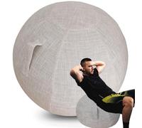 WTZHHK Funda para Pelota de Pilates Grande Aplicable Fitball Pelota Yoga Pelota de Pilates para Embarazadas Elegante, Duradero y Cómodo【No Incluye Bolas】 (Color : Beige, Size : 75CM)