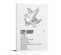 WTZRFV Crybaby by Lil Peep- Póster motivacional para pared, lienzo impreso, decoración del hogar, sala de estar, dormitorio, diseños modernos, estilo marco, 20 x 30 cm