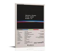 WTZRFV Damso QALF InfinityMotivational Wall Art - Póster inspirador, lienzo impreso, decoración del hogar, sala de estar, dormitorio, diseños modernos, estilo marco, 60 x 90 cm