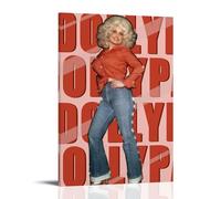 WTZRFV Dolly Parton- Póster motivacional para pared, lienzo impreso, decoración del hogar, sala de estar, dormitorio, diseños modernos, estilo marco, 50 x 75 cm
