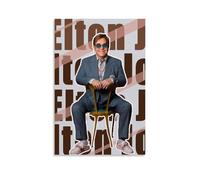 WTZRFV Elton John- Póster motivacional para pared, diseño inspirador, lienzo impreso, decoración del hogar, sala de estar, dormitorio, diseños modernos, estilo sin marco, 20 x 30 cm