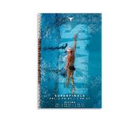 WTZRFV Ilustraciones de natación, arte motivacional para pared, póster inspirador, lienzo impreso, decoración del hogar, sala de estar, dormitorio, diseños modernos, estilo sin marco, 40 x 60 cm