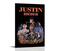 WTZRFV Justin Bieber JusticeMotivational Wall Art - Póster inspirador, lienzo impreso, decoración del hogar, sala de estar, dormitorio, diseños modernos, estilo marco, 30 x 45 cm