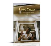 WTZRFV Love Yourz by J. Cole - Póster motivacional para pared, impresión inspiradora, lienzo impreso, decoración del hogar, sala de estar, dormitorio, diseños modernos, estilo marco, 30 x 45 cm
