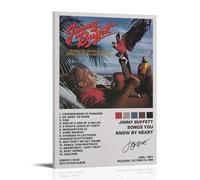 WTZRFV Póster motivacional de Jimmy Buffett Songs You Know by Heart; póster inspirador, lienzo impreso, decoración del hogar, sala de estar, dormitorio, diseños modernos, estilo marco, 50 x 75 cm