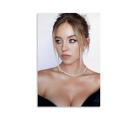 WTZRFV Sydney Sweeney - Póster motivacional para pared, lienzo impreso, decoración del hogar, sala de estar, dormitorio, diseños modernos, estilo sin marco, 20 x 30 cm