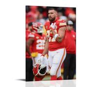 WTZRFV Travis Kelce - Póster motivacional para pared, lienzo impreso, decoración del hogar, sala de estar, dormitorio, diseños modernos, estilo marco, 20 x 30 cm