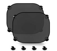 WTZWYFWJ 2 Piezas Parasol Coche Bebe,Negro Parasol Coche Infantil, para Proteger del Sol a Bebés y Mascotas-Negro