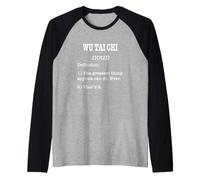 Wu Tai Chi Principiantes/Divertido diseño de definición Falsa Camiseta Manga Raglan