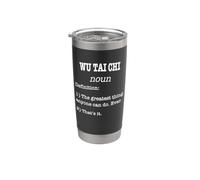 Wu Tai Chi principiantes/divertido diseño de definición falsa Vaso térmico de acero inoxidable de doble pared