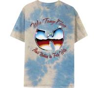 Wu-Tang Clan Camiseta ANTFW Logo Nue Oficial Unisex Dip Dye Azul, azul, L