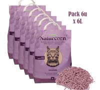 WUAPU NATURCORN LAVANDA Sustrato en pelets para gato, caja de 6 x 6L (16'8kg)