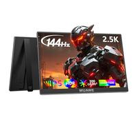 WUAWE - Monitor portátil para juegos de 2,5 K 144 Hz, 16 pulgadas, 100% sRGB 2560 x 1600, HDR, FreeSync, ultra delgado, luz azul, segundo monitor externo de computadora con bajo para PC
