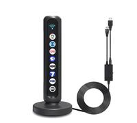 WuayMiy Antena de TV digital HD para Smart TV en interiores, rango de ganancia de 580 millas de alto, amplificador de señal amplificado con doble interruptor para canales locales 4K 1080P, compatible