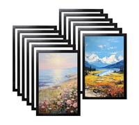 WUBAYI 12 marcos de fotos magnéticos A4, autoadhesivos, soportes magnéticos A4, impermeables, transparentes, para pinturas, fotos, avisos, certificados, pósteres
