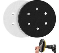 WUBAYI 2 Piezas Almohadilla de Espuma Suave 5 Pulgadas (12,7 cm) 8 Agujeros para Lijadora Orbital, Sistema de Gancho y Bucle con Resistencia a Impactos y Bajo Ruido