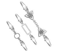 WUBAYI 3 clips de cincha para cárdigan, cincha de cintura de metal para suéter, chal, camisa, vestido, cierres de clip trasero para apretar la ropa (3 estilos)