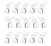 WUBAYI 50 ganchos de conexión para colgar ropa que ahorran espacio, color blanco, accesorios de plástico multiusos para organizador de armario y almacenamiento de armario