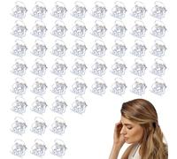 WUBAYI 50 mini pinzas para el pelo, pinzas pequeñas para el pelo, accesorios de plástico antideslizantes para mujeres, niñas, niños, tamaño pequeño de 1,3 x 1,5 cm