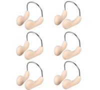 WUBAYI 6 clips de nariz para natación, pinzas de nariz de silicona suave para adultos y niños, ajuste cómodo e impermeable para principiantes, nadadores profesionales, esnórquel y deportes acuáticos