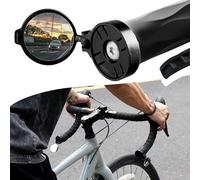 WUBAYI Espejo retrovisor plegable para bicicleta espejo giratorio de 360° para el extremo del manillar con fijación por tornillo, universal para bicicletas de montaña y de carretera (1 unidad)