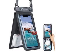 WUBAYI Funda impermeable para teléfono, IPX8, doble bolsillo, universal, impermeable, bolsa seca, para 13, 12, 11 Pro Max XR X XS S22 P40 P20 Mate de 40 a 6.7 pulgadas, esnórquel, color negro