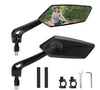 WUBAYI Juego de 2 espejos retrovisores de seguridad ajustables 360° para manillar de bicicleta, cristal HD antirreflectante, resistente a las vibraciones y duraderos, universales 21-32 mm (mountain
