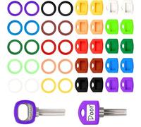 WUBAYI Juego de 40 identificadores de tapas de llave, 10 colores brillantes, anillos y cubiertas de 24-28 mm, diseño portátil que ahorra espacio