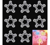 WUBAYI - Juego de 60 clips reutilizables para globos, soporte de arco de flor de ciruelo y kit de conector para decoración de bodas, cumpleaños, fiestas