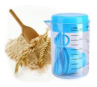 WUBAYI Juego de 7 tazas medidoras con cucharas apilables, utensilios de cocina de plástico para uso en el hogar, galletas, sin Bpa, apto para lavavajillas