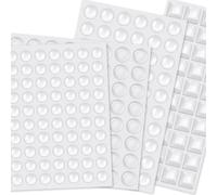 WUBAYI Juego de amortiguadores elásticos autoadhesivos de 204 piezas con formas mixtas, parachoques protectores transparentes para amortiguar impactos silenciosos en armarios y puertas en muebles del