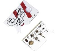 WUBAYI Juego de tarjetas de extracción de garrapatas con lupa, paquete de 2, herramienta de tamaño de tarjeta de crédito para mascotas y seres humanos