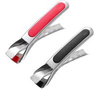 WUBAYI Paquete de 2 pinzas resistentes al calor, agarre para platos calientes con mandíbulas de silicona antideslizantes, pinzas resistentes al calor para asar latas, cuencos y sartenes para