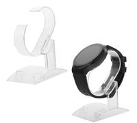 WUBAYI Paquete de 2 soportes de acrílico transparente, soporte de reloj individual para hombres y mujeres, soporte de pulsera transparente para relojes de pulsera